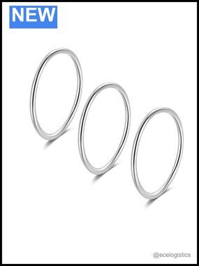 925 Sterling Silver Knuckle Rings Set 3PCS Minimalist Thin Stacking Midi Pinky